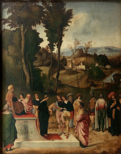 Moses Undergoing Trial by Fire by Giorgione da Castelfranco